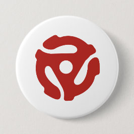 Audiophile Round-Button mit 45 RPM-Record-Adapter Button