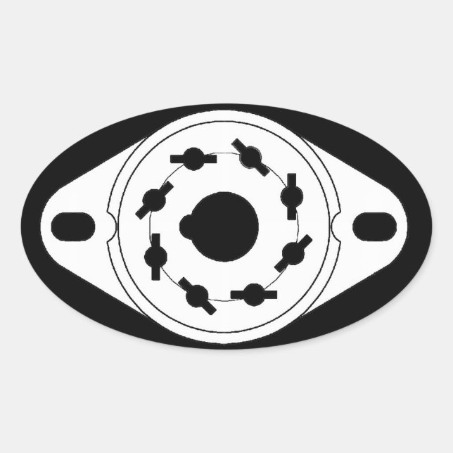 Audiophile Tube Sockel Ovaler Aufkleber (Vorderseite)
