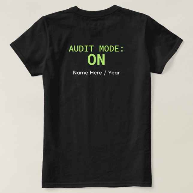 Audit-Modus: EIN Shirt – CA-Studenten-Buchhaltungs (Design Rückseite)
