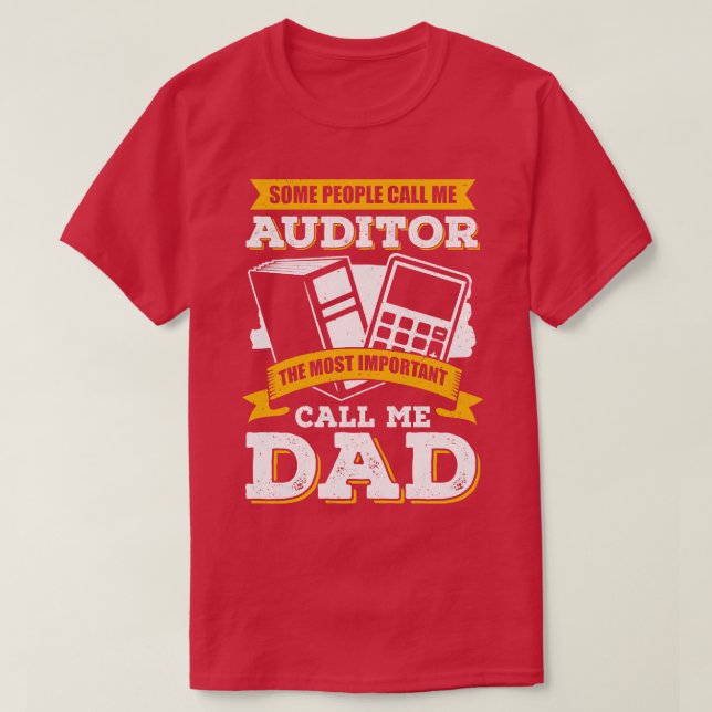 Auditbuchhaltung CPA Auditor Vater Vater Geschenk T-Shirt (Design vorne)