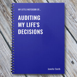 Auditing My Life Entscheidungen Auditor Notebook Notizblock