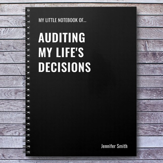 Auditing My Life Entscheidungen Auditor Notebook Notizblock (Von Creator hochgeladen)