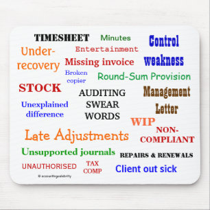 Auditing Swear Words Annoying Funny Auditor Gesche Mousepad