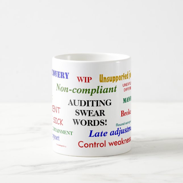 Auditing Swear Words grausame lustige Auditor Gesc Tasse (Mittel)