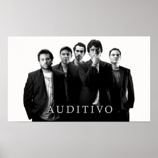 Auditivo blancoynegro poster