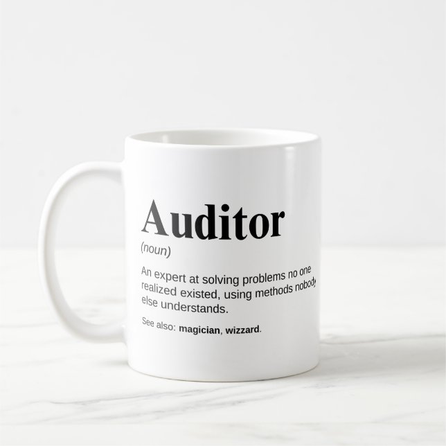 Auditor Funny Work Definition Kaffeetasse (Links)