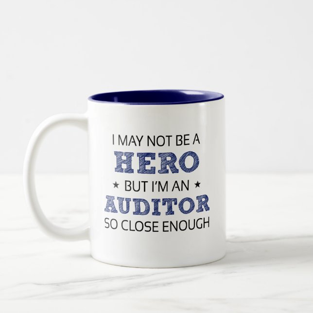 Auditor Spaß Novelty Zweifarbige Tasse (Links)