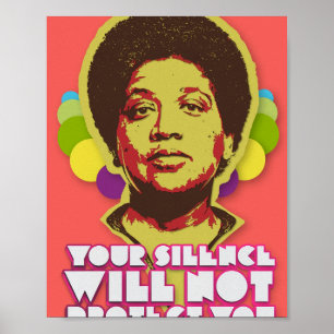 Audre Lorde Ihr Schweigen wird Sie nicht schützen Poster