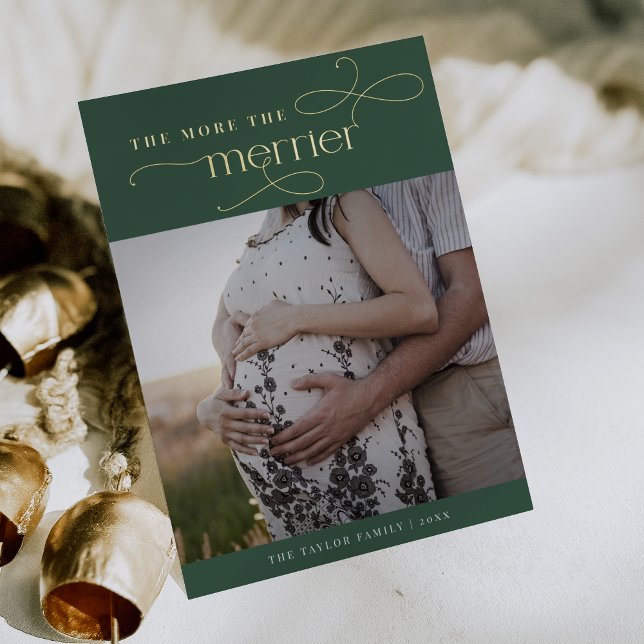 AUDREY Green Foil Christmas Pregnancy Ankündigung (AUDREY Green Foil Christmas Pregnancy Announcement)