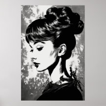 Audrey Hepburn Inspiriert Glamour Portrait