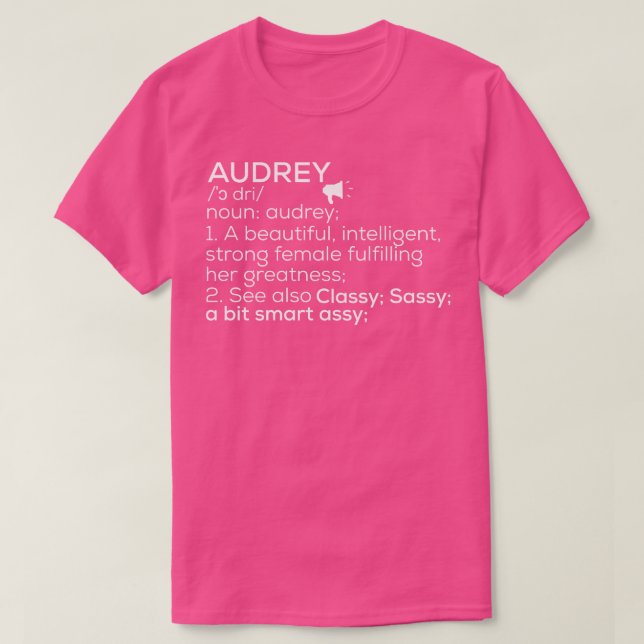 Audrey Name Audrey Definition Audrey Female Name A T-Shirt (Design vorne)