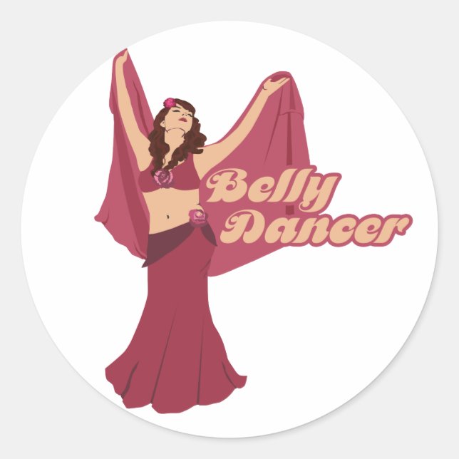 Audrey Rose Belly Dancer Runder Aufkleber (Vorderseite)