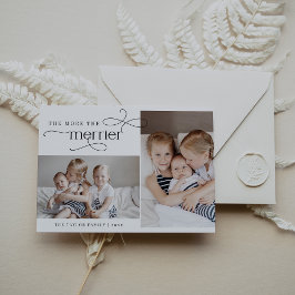 AUDREY Vintage Weihnachtskarte Geburtsankündigung Feiertagskarte