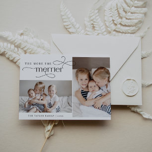 AUDREY Vintage Weihnachtskarte Geburtsankündigung Feiertagskarte