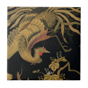 Audsley Mythischer Howo-Vogel: 1884 Japanischer Ph Fliese