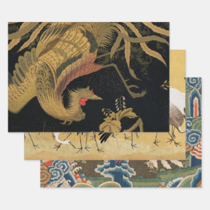 Audsley Mythischer Howo-Vogel: 1884 Japanischer Ph Geschenkpapier Set