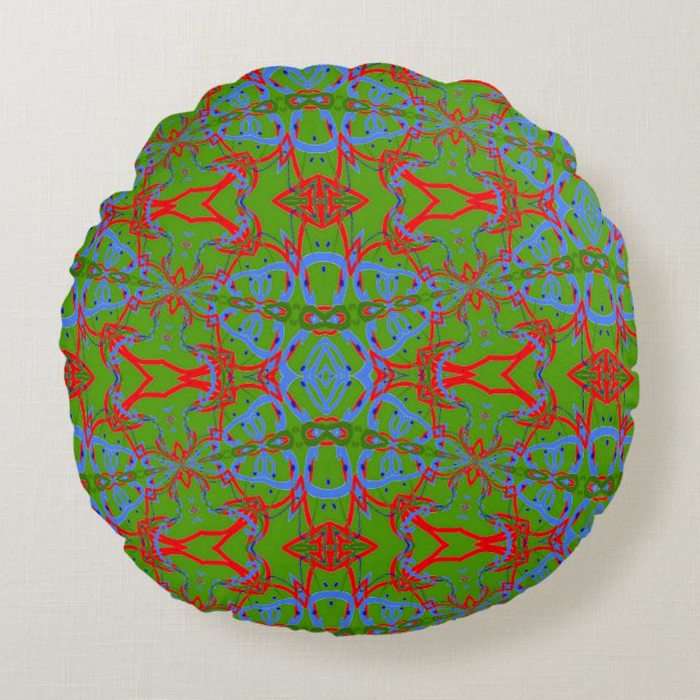 Audson Green Rundes Kissen (Vorderseite)