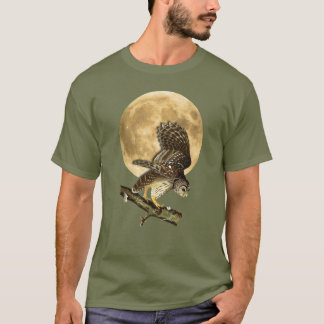 Audubon abgehaltene Eulen-Mond-Shirt Halloween T-Shirt