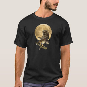 Audubon abgehaltene Eulen-Mond-Shirt Halloween T-Shirt