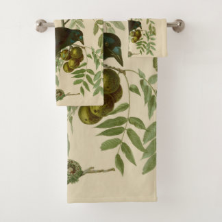 Audubon American Crow Black Bird Badhandtuch Set