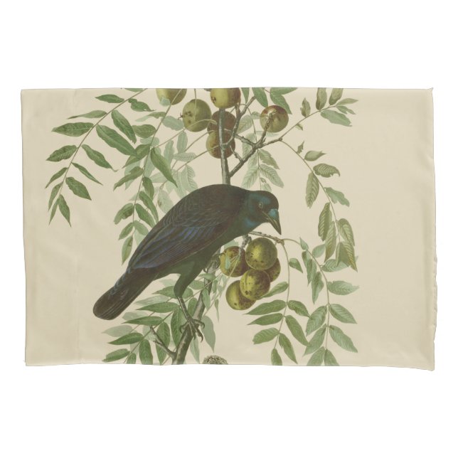 Audubon American Crow Black Bird Kissenbezug (Vorderseite)