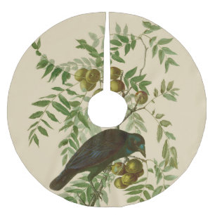 Audubon American Crow Black Bird Polyester Weihnachtsbaumdecke