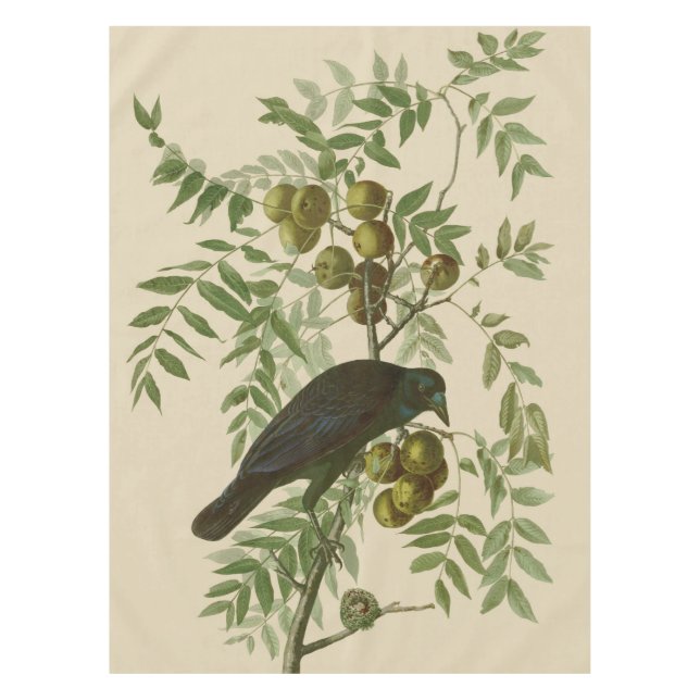 Audubon American Crow Black Bird Tischdecke (Vorderseite)