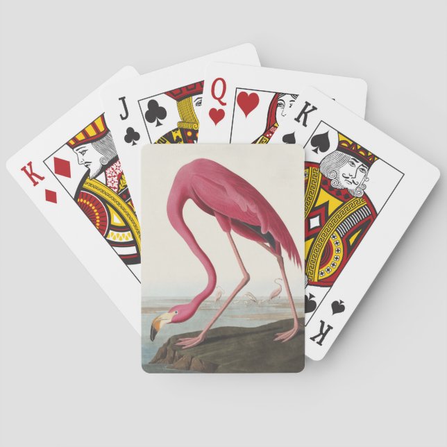 Audubon American Flamingo Klassische Malerei Spielkarten (Rückseite)