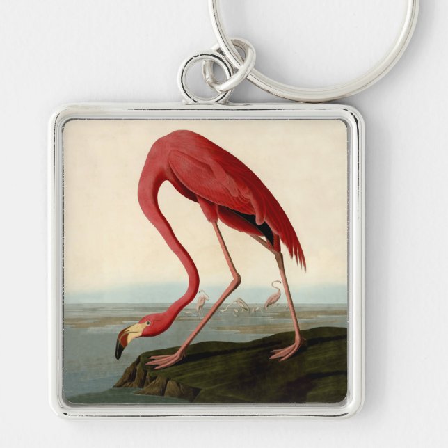 Audubon American Flamingo Schlüsselanhänger (Vorne)