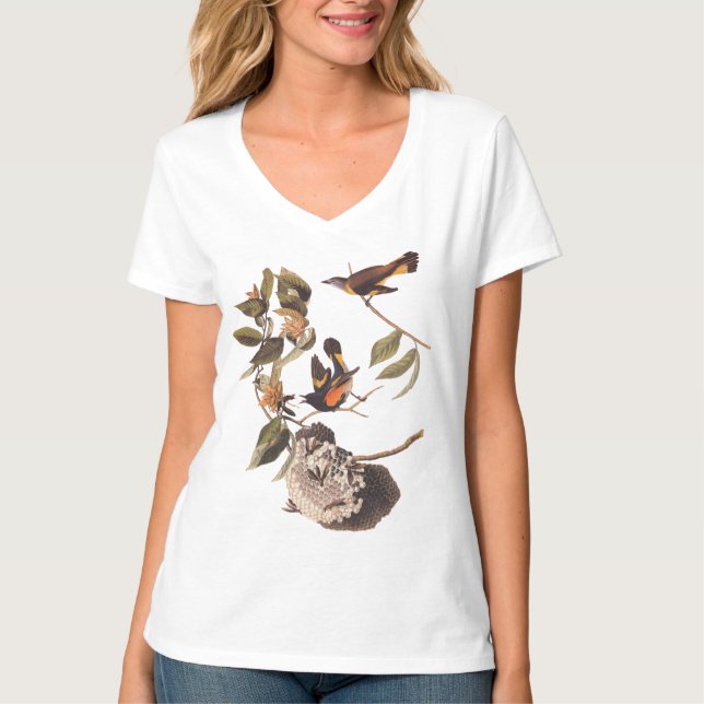 Audubon American Redstart Bird T-Shirt (Vorderseite)