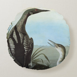 Audubon: Arktischer Loon Rundes Kissen
