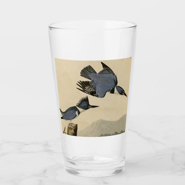 Audubon Belted Kingfisher Wildlife Bird Glas (Vorderseite)