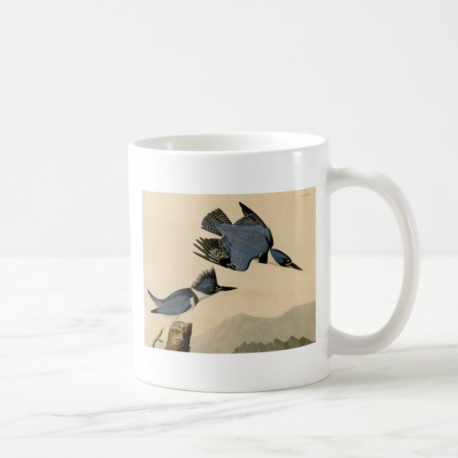 Audubon Belted Kingfisher Wildlife Bird Kaffeetasse (Rechts)