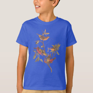 Audubon bemalt Jagdvögel in wildem Pflaumenbaum T-Shirt