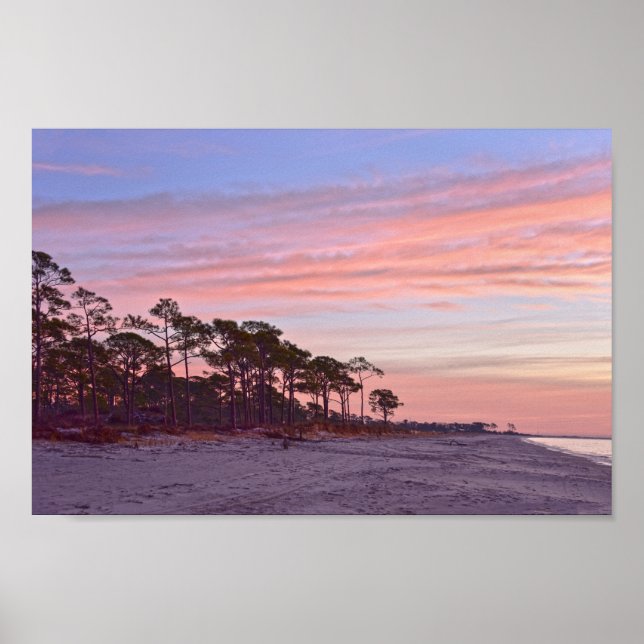 Audubon Bird Sanctuary Beach at Dawn, Alabama Poster (Vorne)