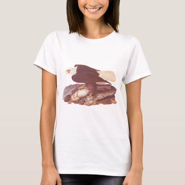 Audubon Classic Bald Eagle mit frischem Fisch T-Shirt (Vorderseite)