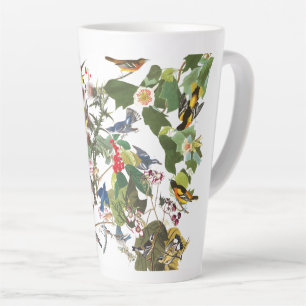 Audubon Collage of Birds Wildlife Floral Latte Tas Milchtasse