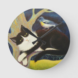 AUDUBON DER CAT RUNDE WANDUHR