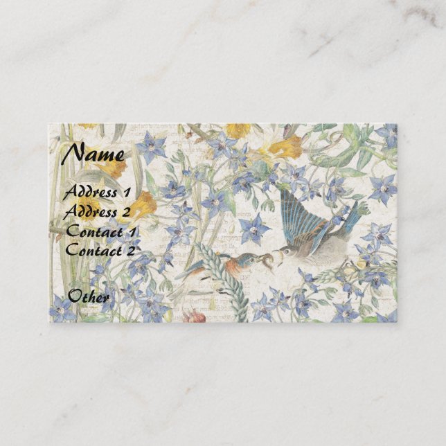 Audubon Drossel-Vogel-Blumen-Geschäfts-Karten Visitenkarte (Vorderseite)