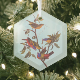 Audubon gemeißte Jagdvögel ist Wildpflanzenbaum Ornament Aus Glas