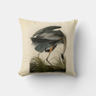 Audubon Graureiher Sumpfvogel Kissen
