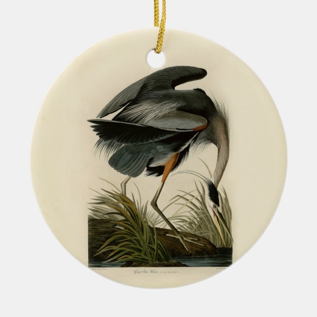 Audubon Great Blue Heron Marsh Bird Keramikornament (Vorne)