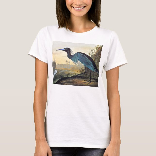 Audubon: Kleines Blau-Reiher T-Shirt (Vorderseite)