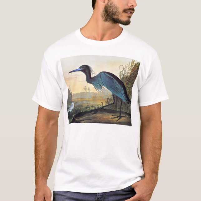 Audubon: Kleines Blau-Reiher T-Shirt (Vorderseite)