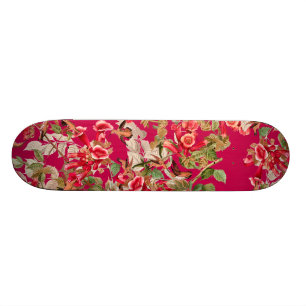 Audubon Kolibri-Vogel-Tier-Blumen mit Blumen Skateboard