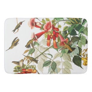 Audubon Kolibri-Vogel-Tier-Blumenbad-Matte Badematte