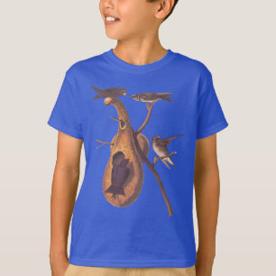 Audubon Lila Martin Bird Family Gebäude a Zuhause T-Shirt