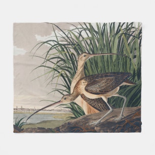 Audubon Long Billed Curlew Bird Fleecedecke