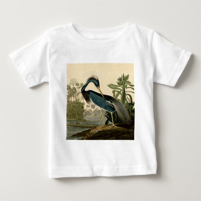 Audubon Louisiana Heron Birds America Art Baby T-shirt (Vorderseite)