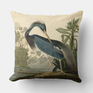 Audubon Louisiana Heron Birds America Art Kissen